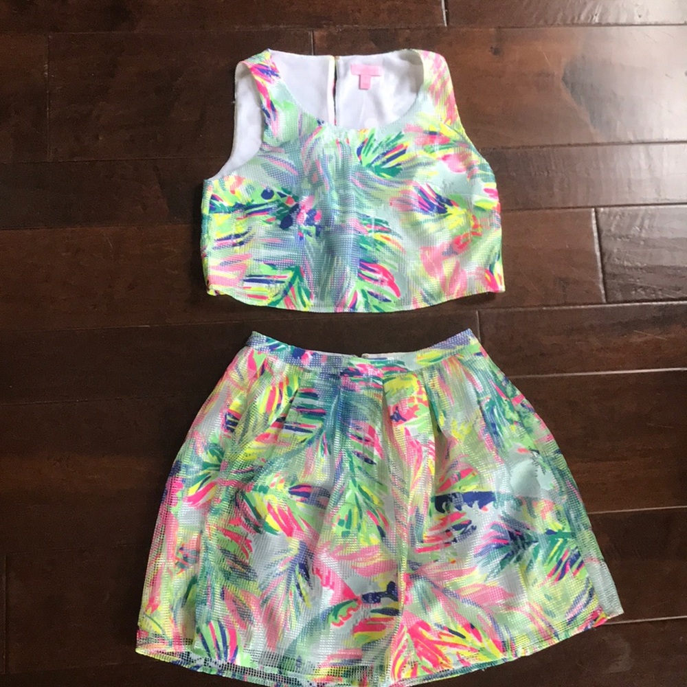 Lilly Pulitzer Hilah Crop top and skirt set
